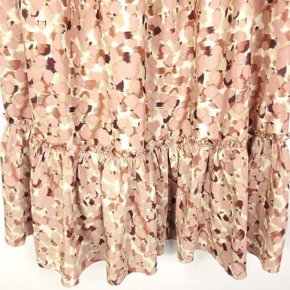 Fossil Dress WOmens Small Y2K Babydoll Flouncy Floral Drop Waist Tiered Pink - Picture 3 of 9